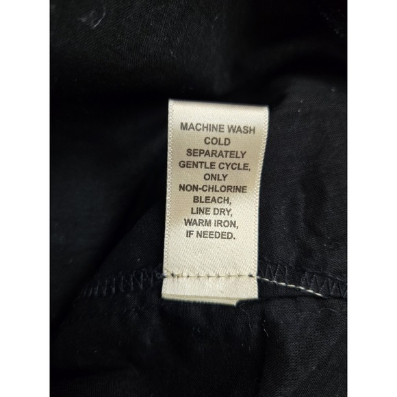 Studio West Apparel Women's L Black Cotton A-Line Skirt with Embroidered Flowers - Picture 8 of 12